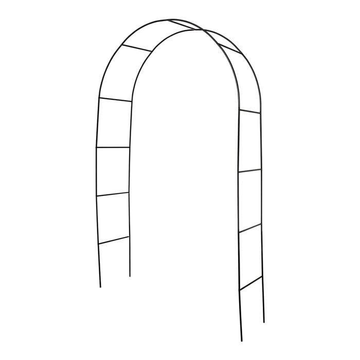 Lotus Black Steel Garden Arch