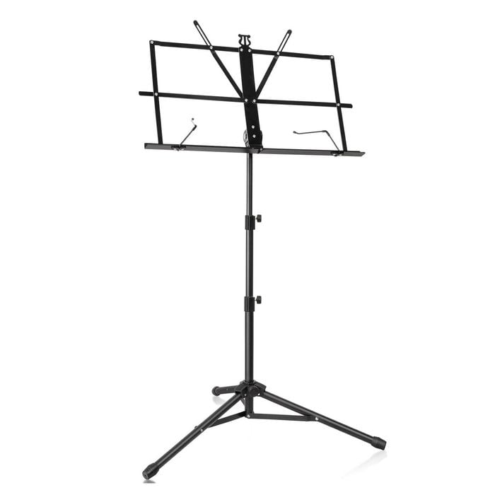 Provecta Adjustable Music Sheet Stand – Portable, Foldable with Carry Bag, Black