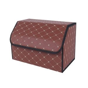 SOGA Medium Coffee/Gold Car Boot Organizer