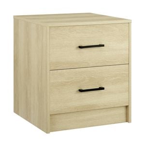 Griffin Bedside Unit Side Table 2 Drawers Oak