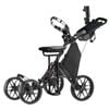 CaddyTek CaddyCruiser ONE Pro 4-Wheel Golf Buggy with Seat - Black