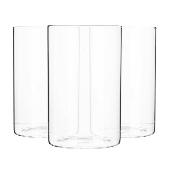 Argon Tableware Glass Storage Jars - No Lid - 1l - Kitchen Utensils Pot Bathroom Storage Open Container Glass Jar - Set Of 6