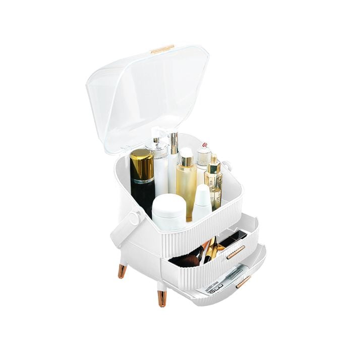 SOGA 29cm White Countertop Makeup Cosmetic Storage Organiser
