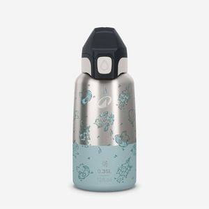 Decathlon - Kids’ 0.35 L Stainless Steel Insulated Flask With Quick Opening Hiking Cap - One Size
