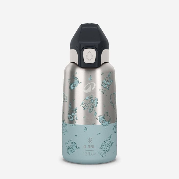 Decathlon - Kids’ 0.35 L Stainless Steel Insulated Flask With Quick Opening Hiking Cap - One Size