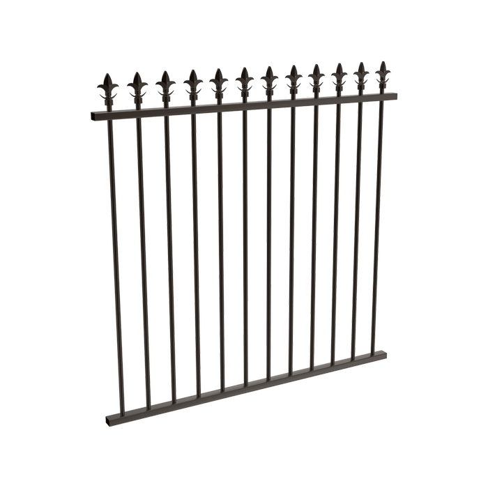 ProtectorAl 350 - 1200 x 1200mm Black Aluminium Spear Top Pool Fence Panel