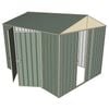 Build-a-Shed 2.3 x 3.0 x 2.3m Front Gable Single Sliding Door and Double Hinged Door Shed - Green