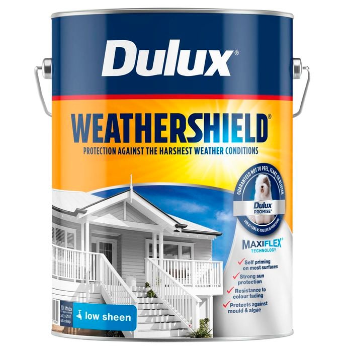 Dulux 10L Ultra Deep Low Sheen Weathershield Exterior Paint