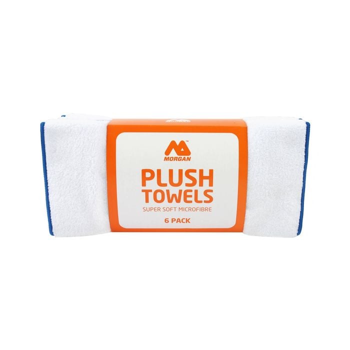 Morgan 40 x 30cm White Microfiber Super Soft Spa Towel - 6 Pack