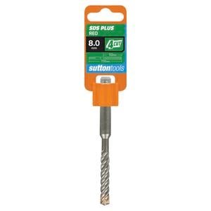 Sutton Tools 8.0 x 110mm 4 Cut SDS Plus Masonry Drill Bit