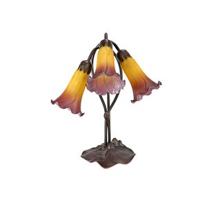 G&G Triple Lily Lamp Orange Wine