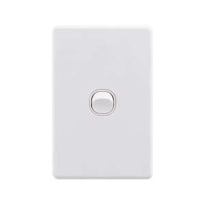 DETA White Matte S-line Single Vertical Wall Switch