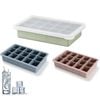 Catzon 3 Pcs Silicone Ice Cube Trays with Removable Lid for Cocktail-15 Cavity