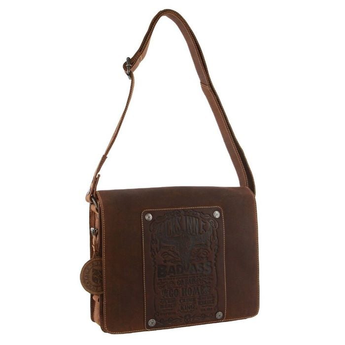 Jack's Inn Lady Killer Brown Crazy Horse Leather Shoulder  Western Vintage in Cognac