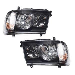 Pair Angel Eyes Head Lights Fit For Toyota Landcruiser 100 Series 2005-2007