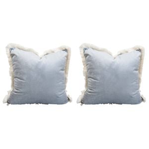 2PK LVD Cushion Velvet Cornflower Home/Lounge Decor 45cm Square