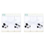 6pc Disney Mickey Baby/Kids Cotton Washers/Washcloth 25x25cm