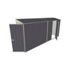 Build-a-Shed 0.8 x 4.5 x 2m Hinged Door Tunnel Shed with Single Hinged Side Door - Grey