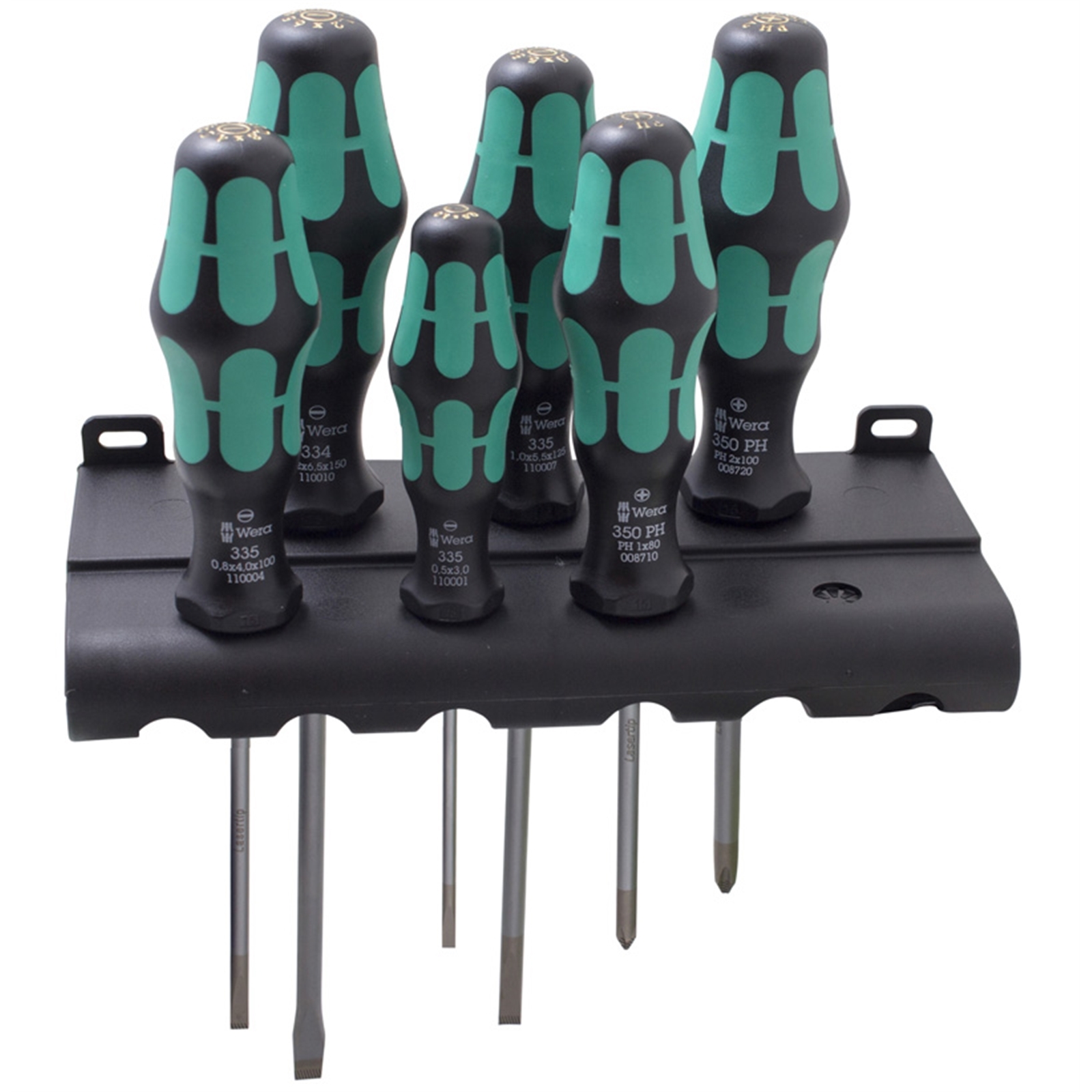 Wera 334/6 Kraftform Plus Lasertip Rack and 6 Piece Screwdriver Set product image