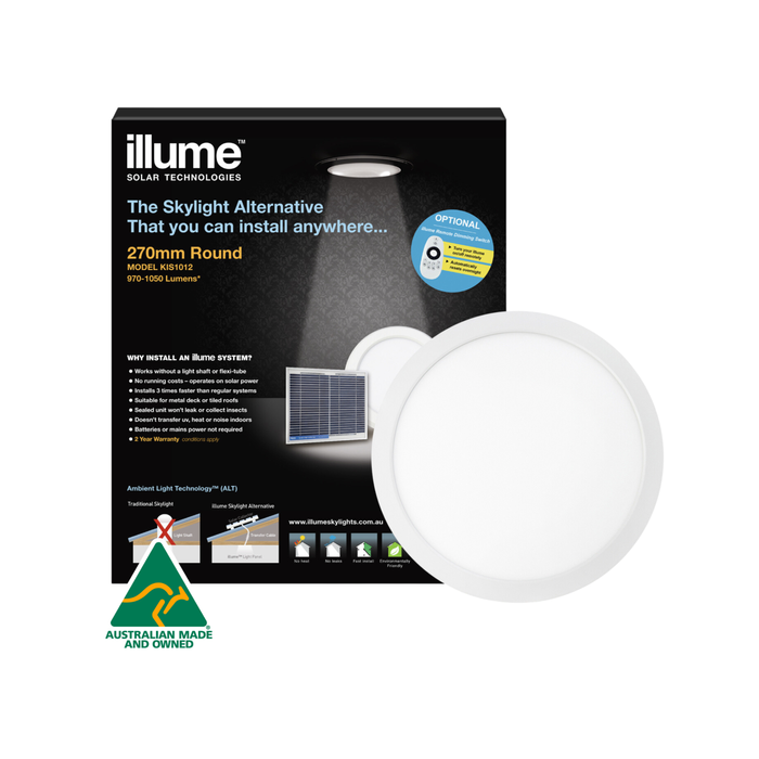illume 270mm Round Flush Mount Skylight Alternative