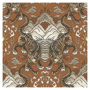 Holden Decor Tora Burnt Orange Wallpaper