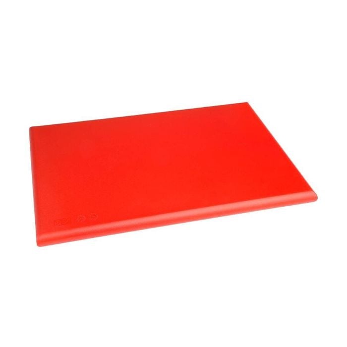 Hygiplas Chopping Board Extra Thick High Density Red 450x300x25mm Commercial Kitchen Food Preparation