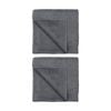 2PK Bambury Elvire 600gsm Soft Absorbent Cotton Bath Towel 68x137cm Grey