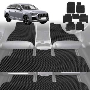 6D Diamond Car Floor Mats for Audi Q7 SQ7 2005-2015-Ultimate Set-Black-Outback GT
