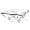 Elegant Collections Silver Clear Pyramid Coffee Table