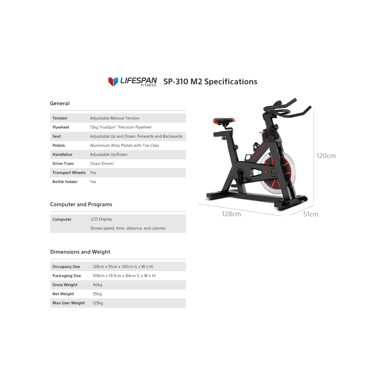 Lifespan sp 310 spin bike sale