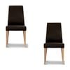 Rosemallow 2pc Set Pu Leather Dining Chair Black