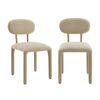 Sophie Dining Chairs Full Upholstered Set Of 2 Natural Beige