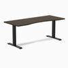 Desky Fixed Height Ergo Edge Office Desk Matte Black Frame 180cm