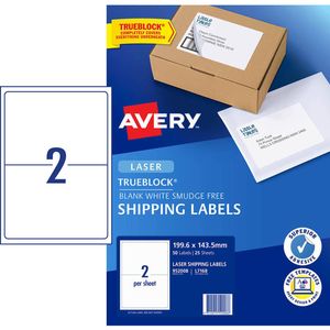 Avery Laser Shipping Labels (50pcs) (Blank White)