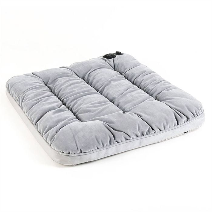 Catzon Heated Seat Cushion Far Infrared Fast-heating Soft Butt Pad-grey