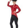 Showgirl Plus Size Womens Red Sequin Tailcoat Costume Jacket - Large