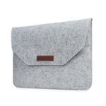 Laptop Wool Felt Sleeve Case Cover Bag Pouch for Different Laptop Models for 13.3'(light grey)