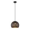 Cla Lighting Botanica Bohemian Embossed Dome Shape Pendant Light Black