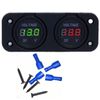 12V DC Power Panel Dual Battery Voltmeter 2X 2.1A (4.2A)USB Dual Battery Monitor