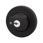 Lockwood Matt Black Round Double Cylinder Deadbolt