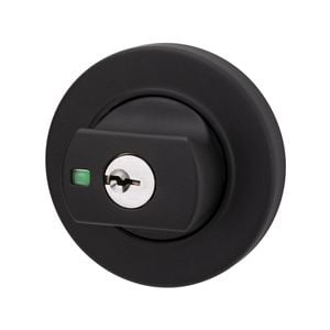 Lockwood Matt Black Round Double Cylinder Deadbolt