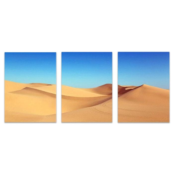 3pcs Sand Dunes & Blue Sky Desert Print 100% Australian Made 3 x 40x60cm (Metal Print)