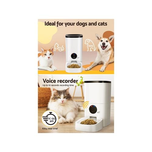 i.Pet Automatic Pet Feeder 6L Auto Wifi Dog Cat Feeder Smart Food App Voice Recorder remote Bunnings Australia