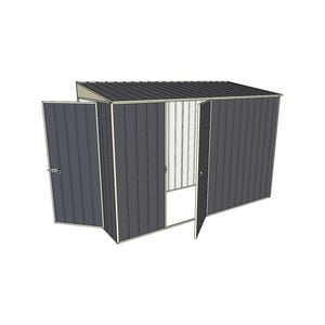Build-A-Shed 1.2 x 3.0 x 2.0m Skillion Single Hinged Side Door Shed - Grey