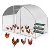 Advwin Large Dome Walk-in Chicken Coop with 6-Hole Nesting Box for Backyard Poultry
