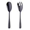 Anygleam Black Giant Salad Spoon And Fork Set - 2pcs Steel