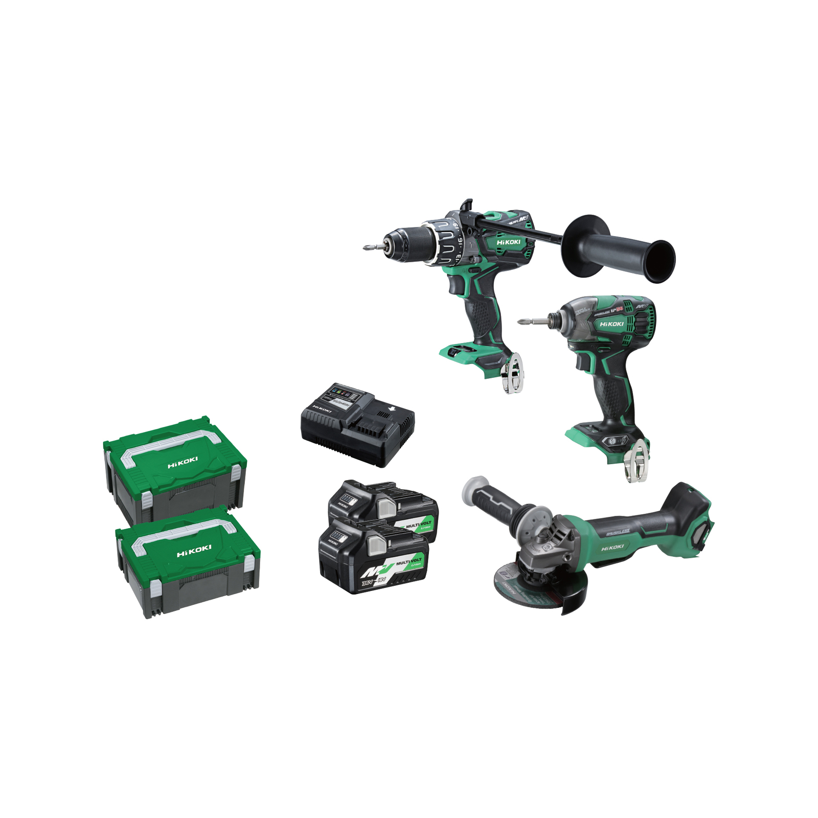 HiKOKI 36V 3 Piece Brushless Cordless Combo Kit KC36DDBL(HRZ)