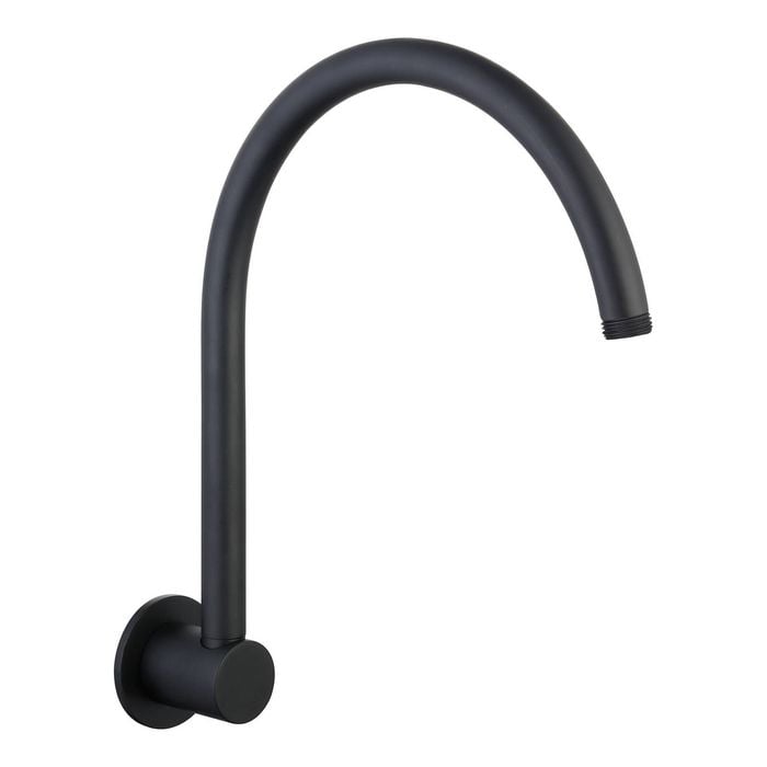 Mondella Resonance 300mm Matte Black Gooseneck Shower Arm