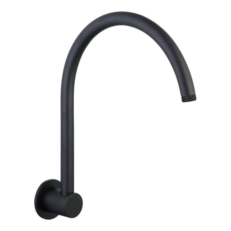 Mondella Resonance 300mm Matte Black Gooseneck Shower Arm