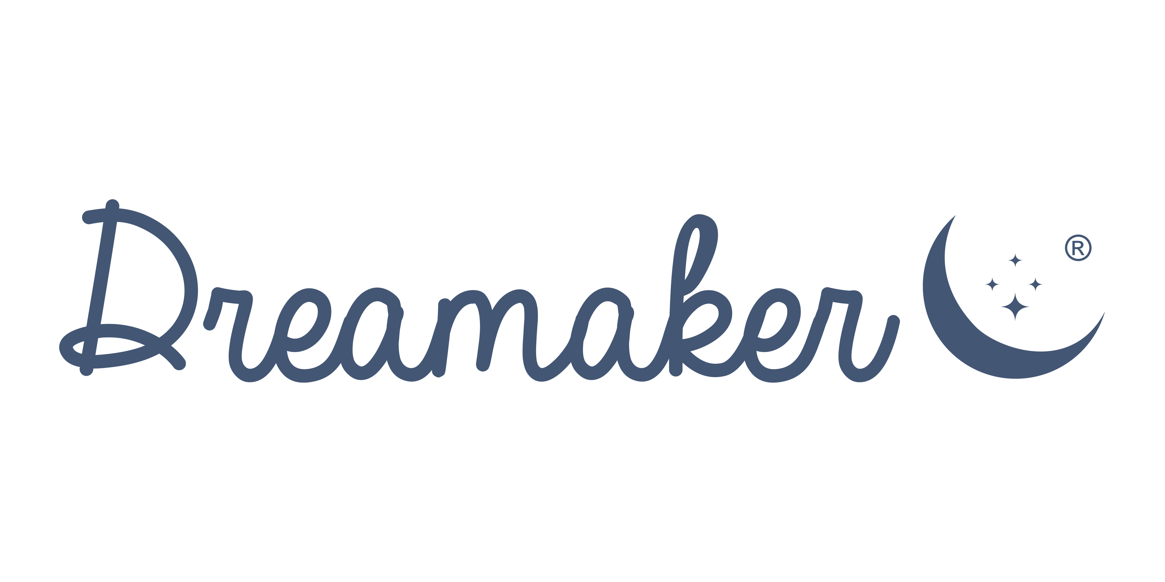 Dreamaker logo in blue colourway